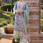 Elaf | OAK MIST | ECT-03B | Print Chikankari