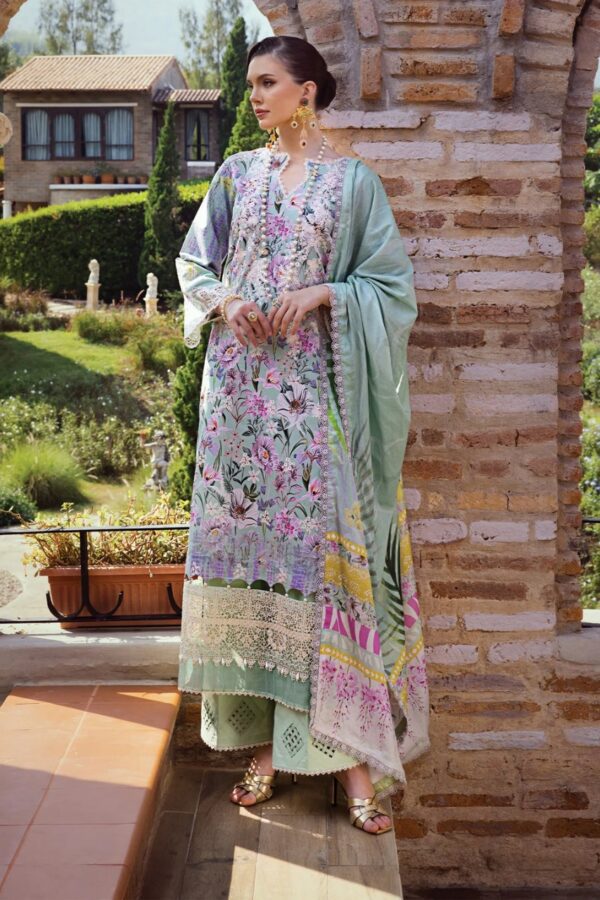 Elaf | OAK MIST | ECT-03B | Print Chikankari