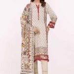 Gul Ahmed Winter'24 V-1 Print Cotail 3PC |  CV-42002