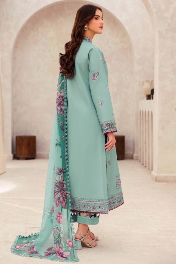 Cyan Whisper | Bahar By Farasha Embroidered Lawn Edit'1 - Image 2