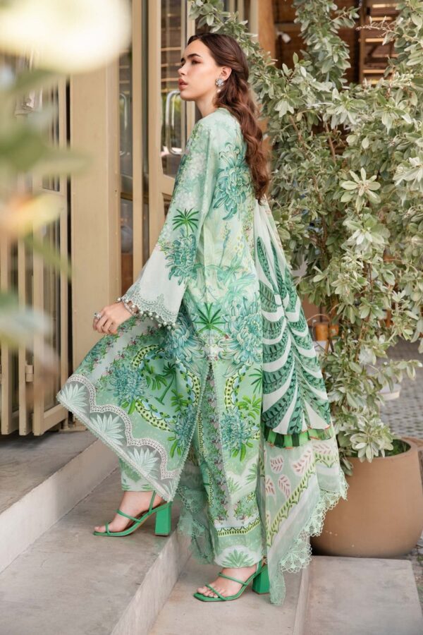 MPT-2514-A | M.Prints Lawn Print Embroidered 3PC | MARIA B - Image 3