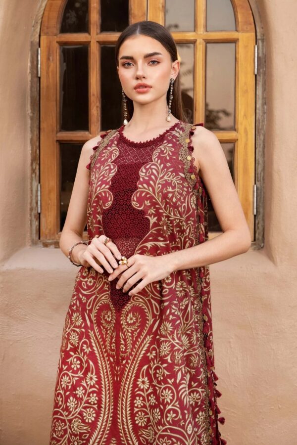 MPT-2512-A | M.Prints Lawn Print Embroidered 3PC | MARIA B - Image 3