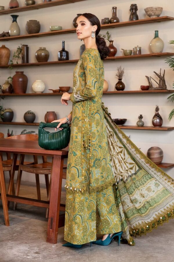 MPT-2513-B | M.Prints Lawn Print Embroidered 3PC | MARIA B - Image 2