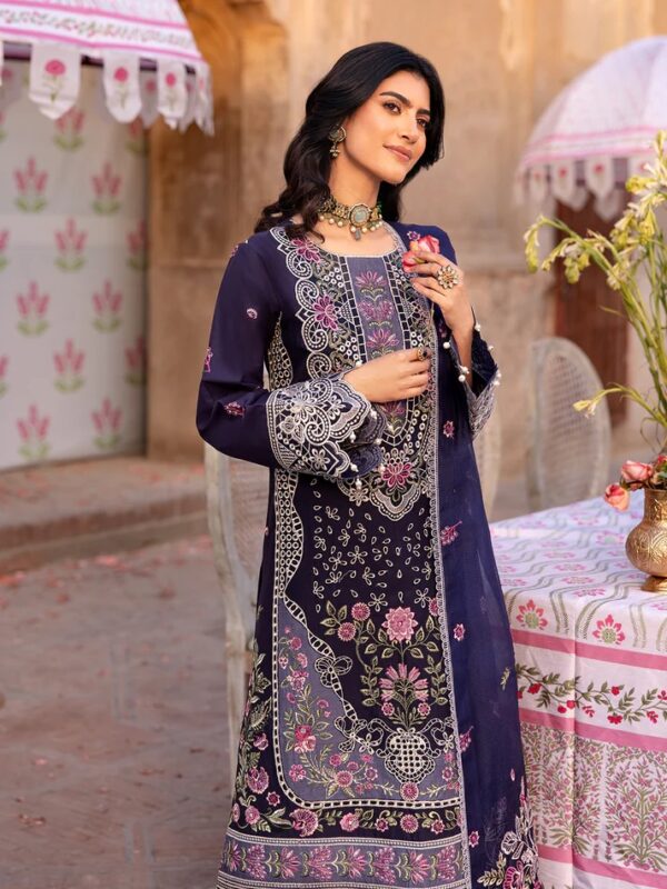 D-05 Serina | Husn E Jahan BY MAHNUR 3PC Luxury Lawn - Image 2