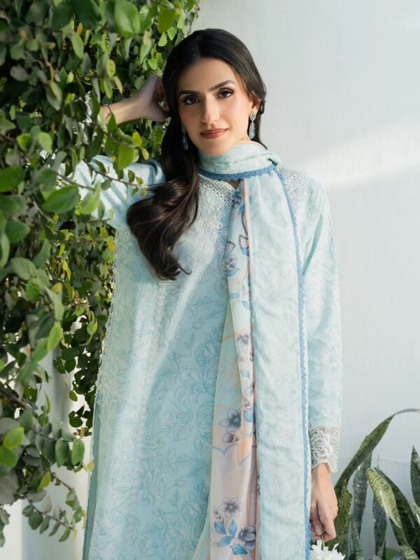 JOSE | F&F Prints By Faiza Faisal | 3PC Lawn - Image 2