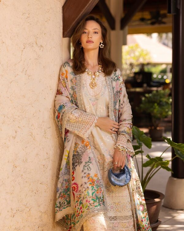 Delilah | Zinnia Luxury lawn'25 | Faiza Saqlain - Image 3