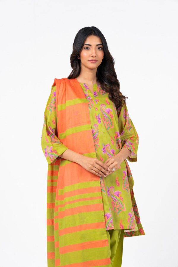 MSB-40-25-2-Yellow | 3 Pc Printed Lawn | AlKaram - Image 3