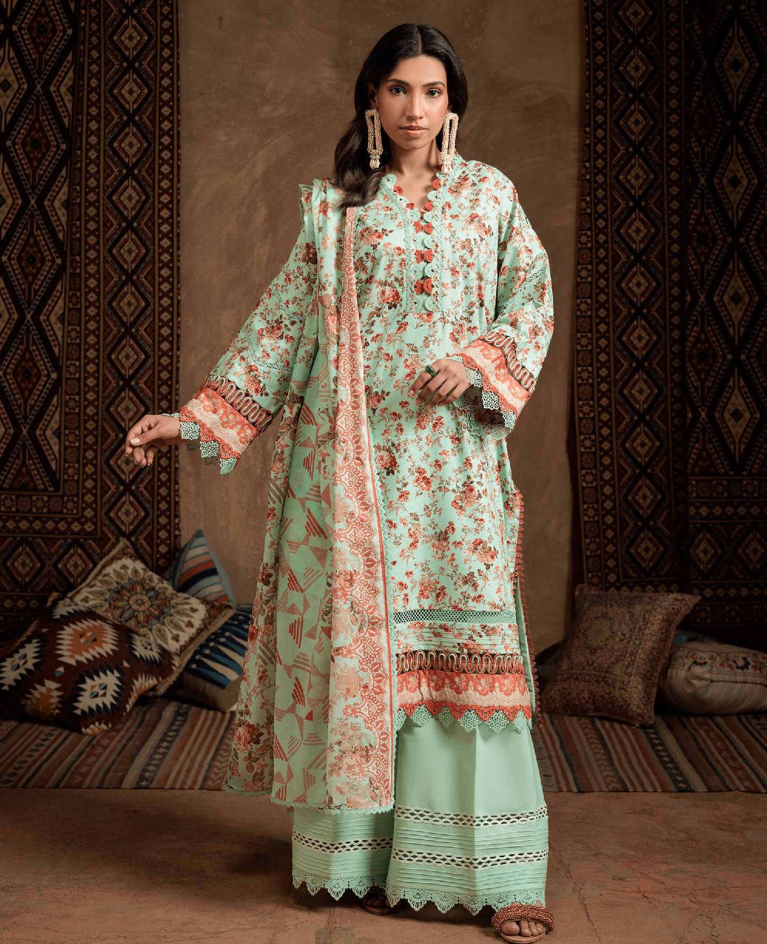 WSS25P3035 | Bohemian Vibe Printed Lawn | Bonanza Satrangi