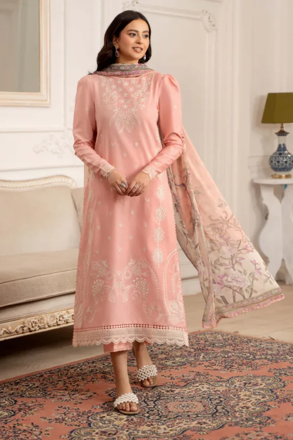 D04 | Inara Embroiderd Lawn'25 | Humdum