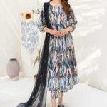 D06 | Ziva Embroiderd Lawn'25 | Humdum