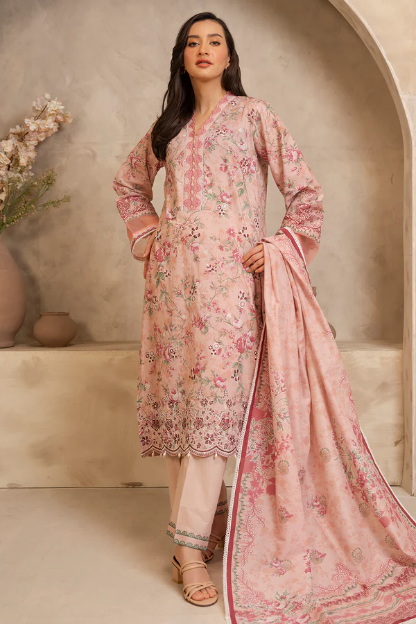 WUS25E30065 | Embroidered Lawn'25 3Pc | Zellbury