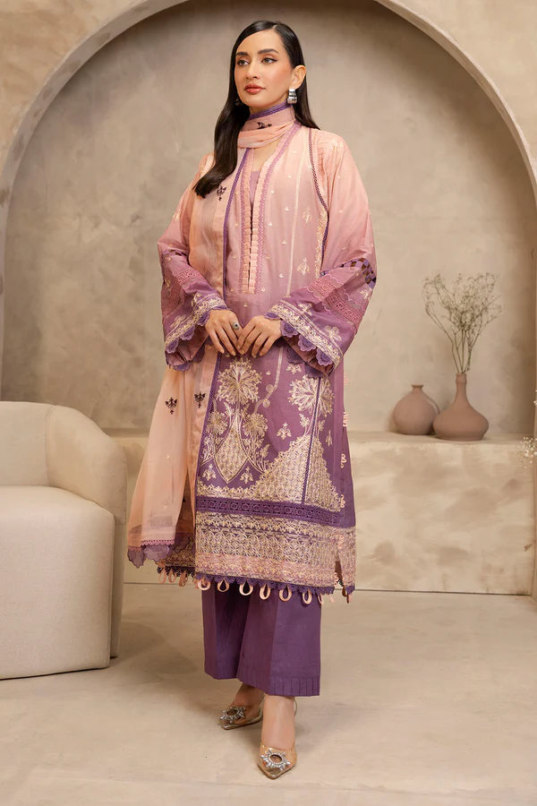 WUS25E30300 | Embroidered Lawn'25 3Pc | Zellbury