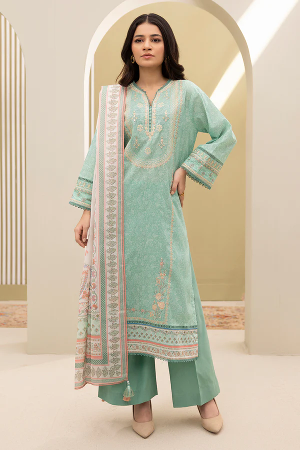 WUS25E30341 | Embroidered Lawn'25 3Pc | Zellbury
