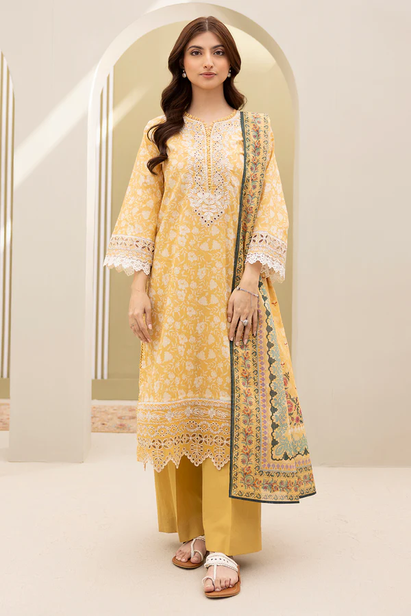 WUS25E30398 | Embroidered Lawn'25 3Pc | Zellbury