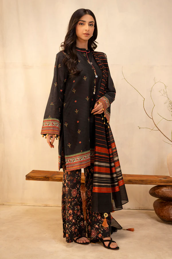 WUS25x30055 | Printed Lawn'25 3Pc | Zellbury