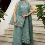 MEV-43 B (ICE BLUE) | Lovella Embroidered Viscose | Marjjan