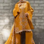 MEV-45 A (MUSTARD) | Lovella Embroidered Viscose | Marjjan
