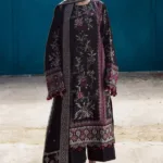 MEV-48 A (BLACK) | Lovella Embroidered Viscose | Marjjan