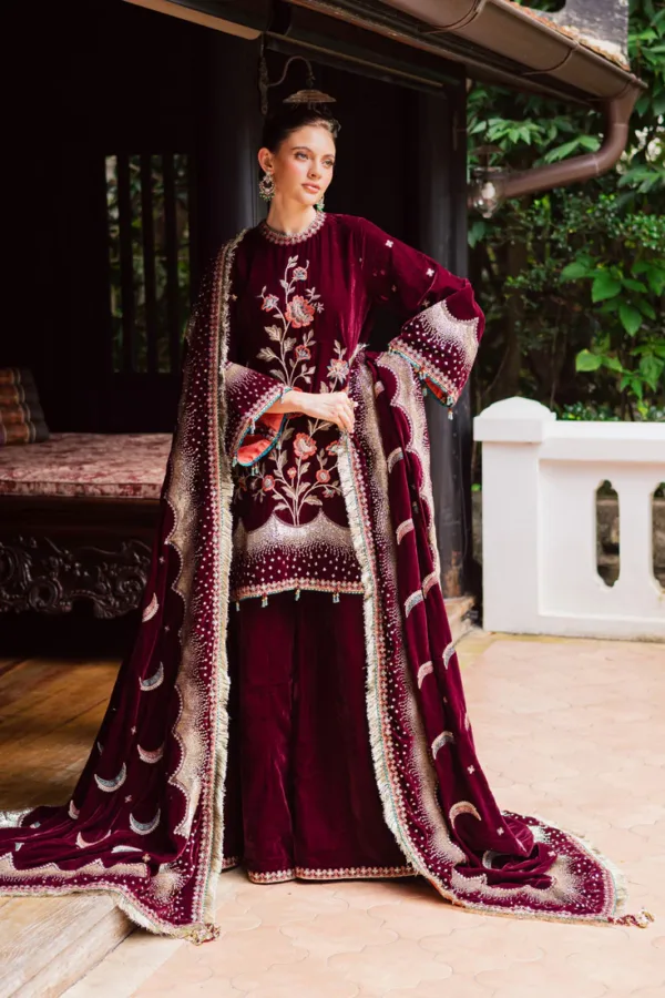 MRV-53 (MEHROON) | DE' ROYAL Velvet | Marjjan