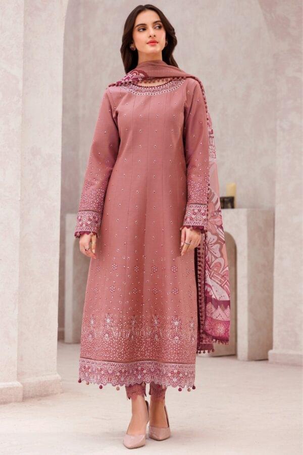 Pink Whisper | Bahar By Farasha Embroidered Lawn Edit'1