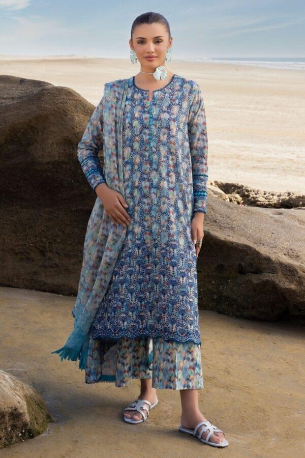 SCC-203 | Printed Chikankari | Muscari
